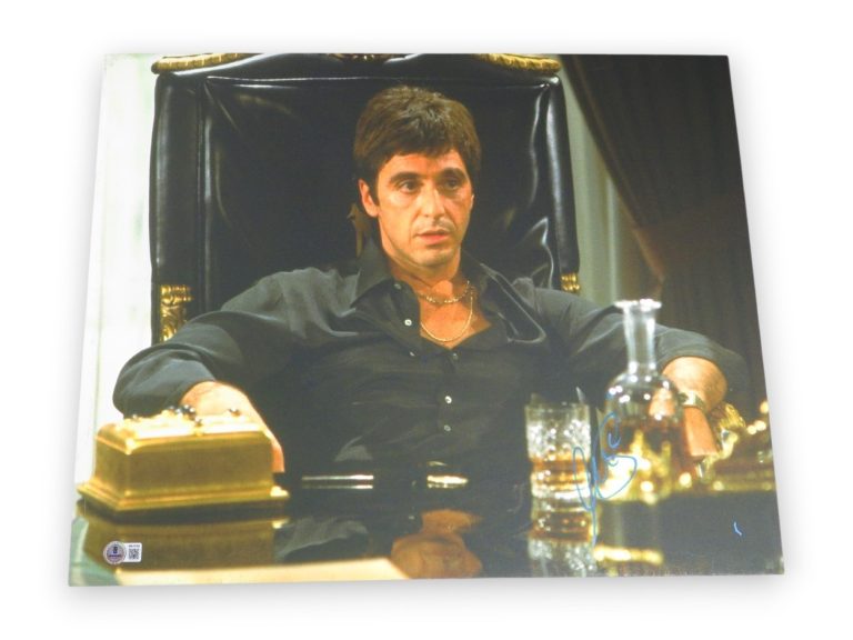 Al Pacino Signed Autographed 16X20 Canvas Photo Scarface in Chair BAS BW76768
