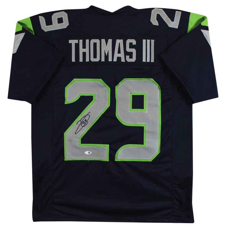 Earl Thomas Authentic Signed Navy Pro Style Jersey Autographed JSA Witness
