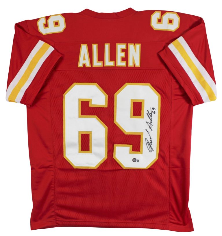 Jared Allen Authentic Signed Red Pro Style Jersey Autographed BAS Witnessed 2