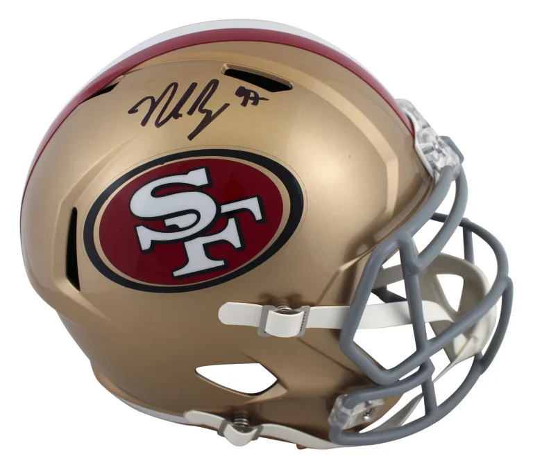 49ers Nick Bosa Authentic Signed Full Size Speed Rep Helmet BAS Witnessed