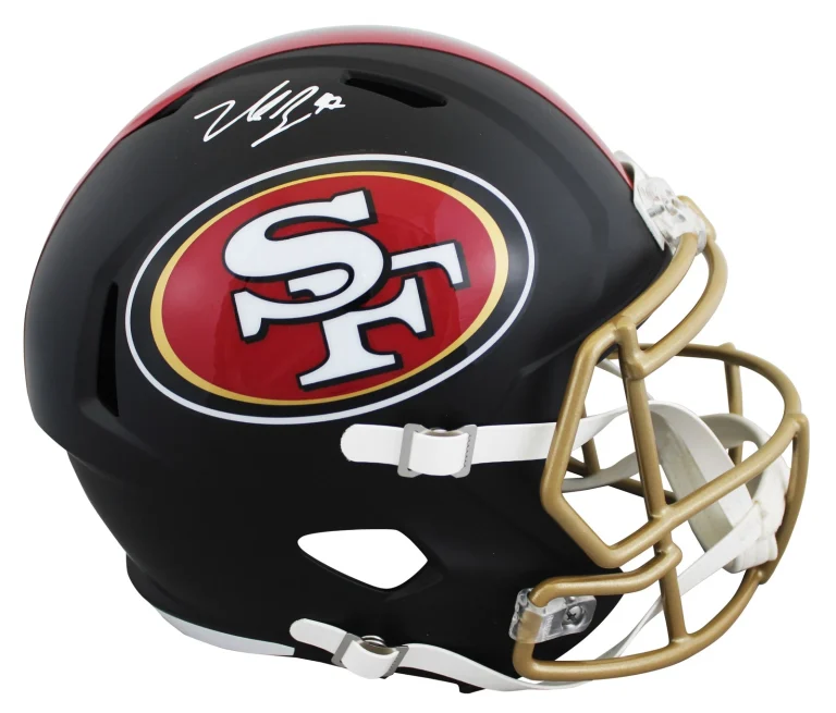 49ers Nick Bosa Signed Rivalries Full Size Speed Rep Helmet BAS Witnessed