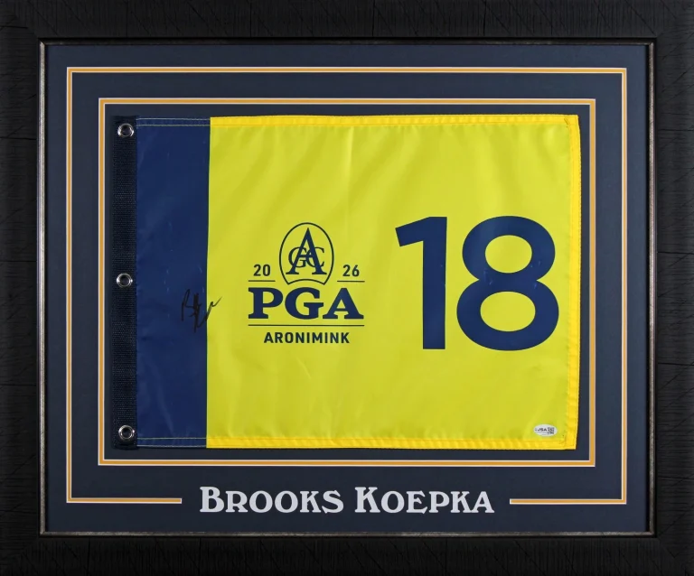 Brooks Koepka Signed & Framed 2026 PGA Championship Pin Flag JSA #CM34140