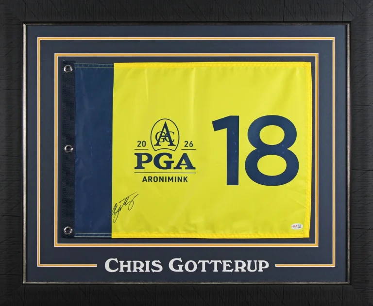 Chris Gotterup Signed & Framed 2026 PGA Championship Pin Flag JSA #CM34154
