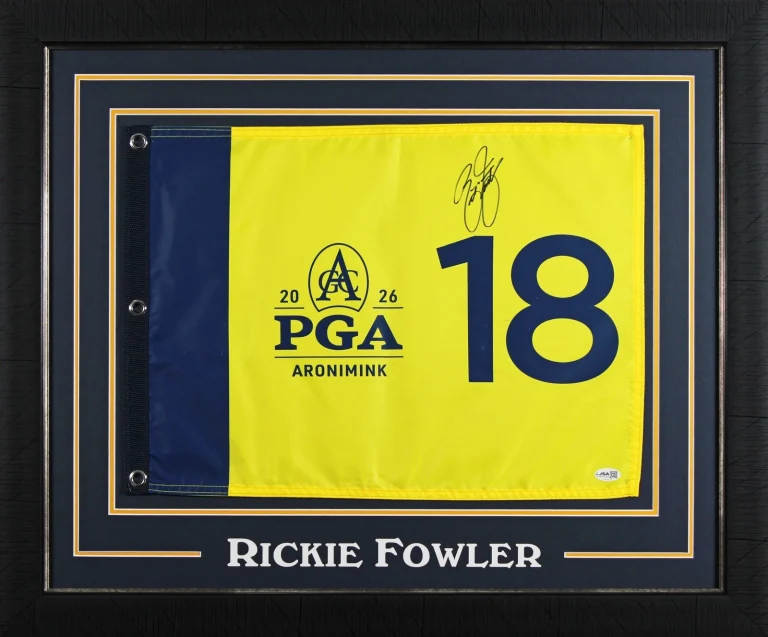 Rickie Fowler Signed & Framed 2026 PGA Championship Pin Flag JSA #CM34136