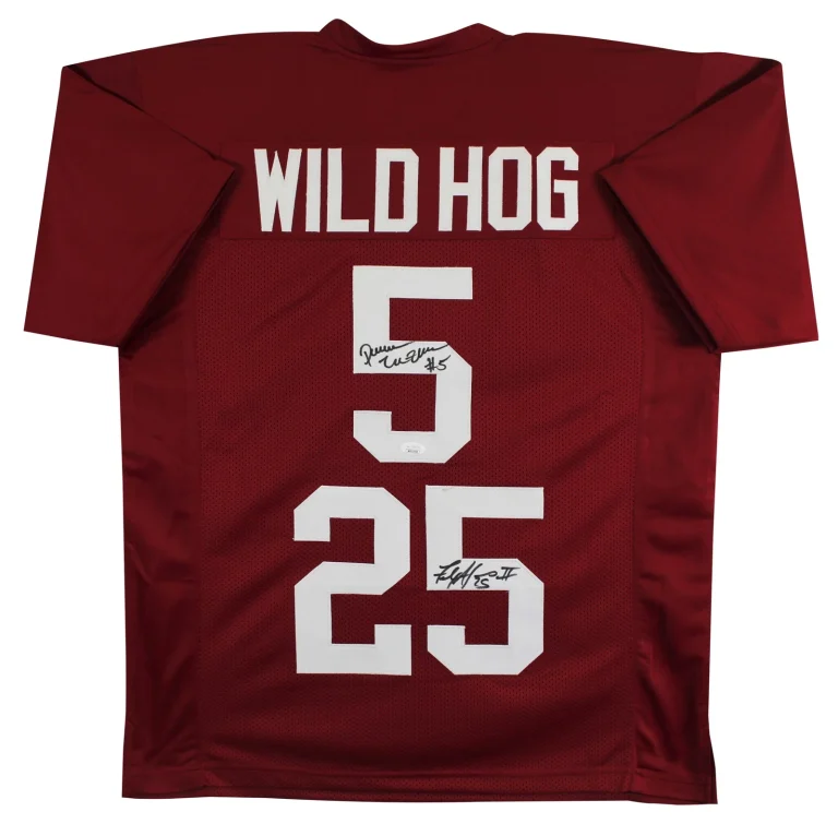 Felix Jones & Darren McFadden Signed Wild Hog Maroon Pro Style Jersey JSA