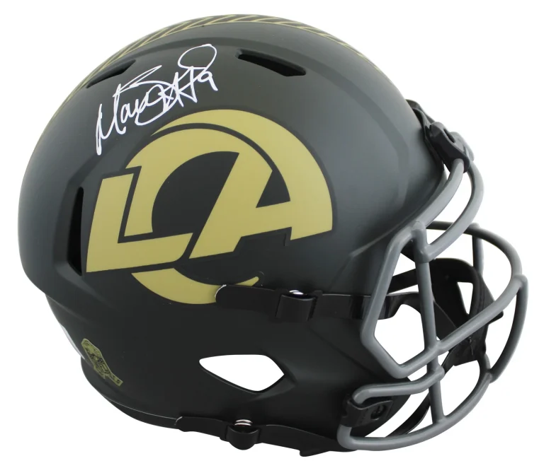 Rams Matthew Stafford Signed STS IV Full Size Speed Rep Helmet BAS Witnessed