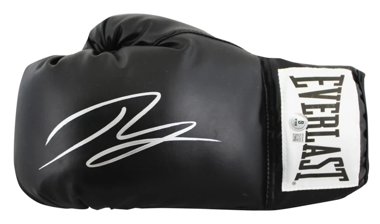 Ryan Garcia Signed Black Left Hand Everlast Boxing Glove BAS Witnessed #2W264463