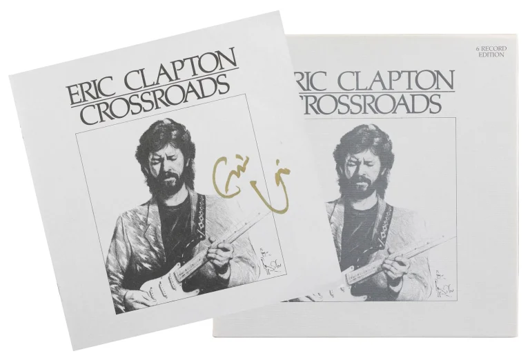 Eric Clapton Authentic Signed Crossroads Booklet w/ Vinyl Box Set BAS & JSA LOAs