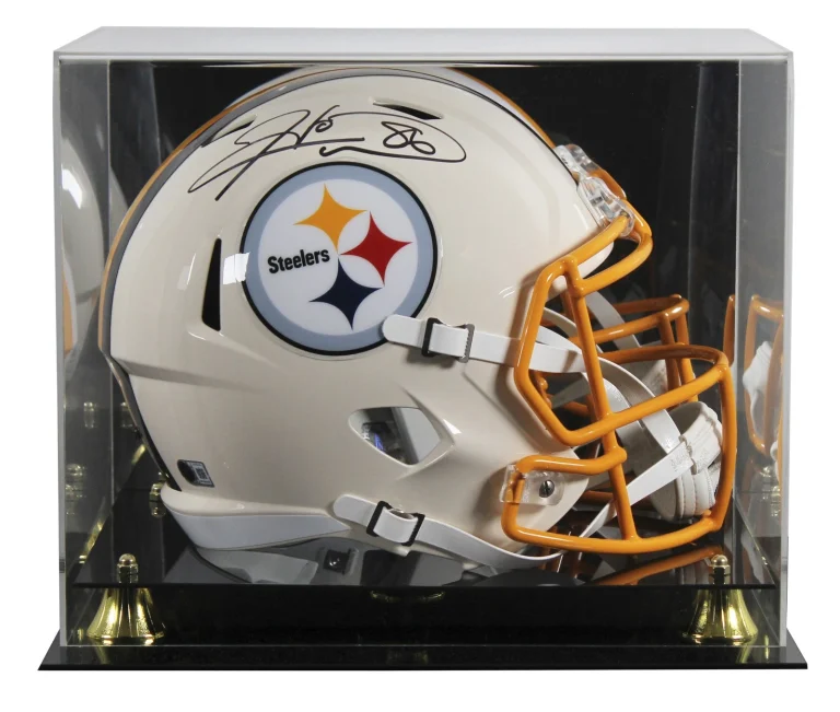 Steelers Hines Ward Signed Retro Full Size Speed Rep Helmet W/ Case BAS Witness