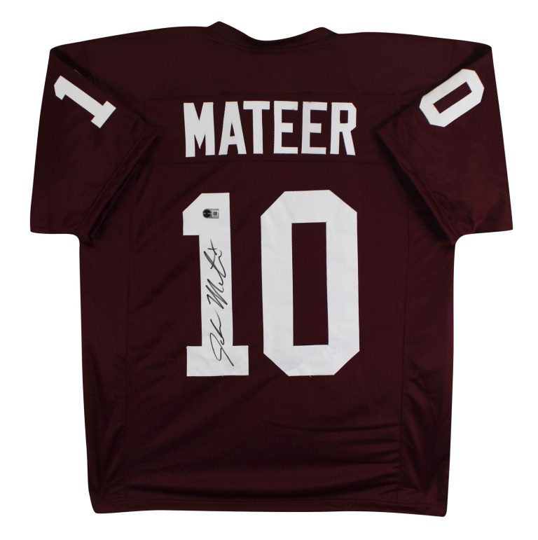 Oklahoma John Mateer Authentic Signed Maroon Pro Style Jersey BAS Witnessed