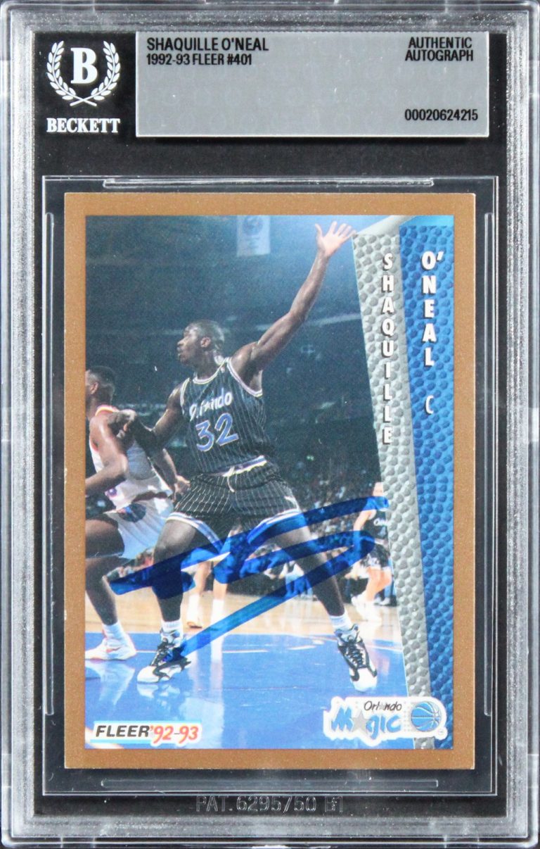 Magic Shaquille O'Neal Authentic Signed OK I love youRookie Card BAS Slabbed