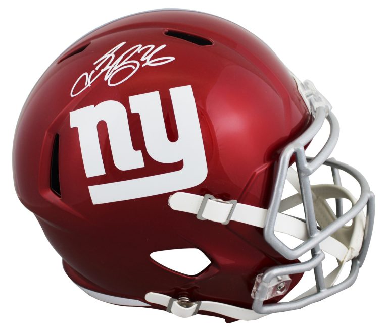 Giants Saquon Barkley Signed Flash Full Size Speed Rep Helmet BAS Wit #W699170