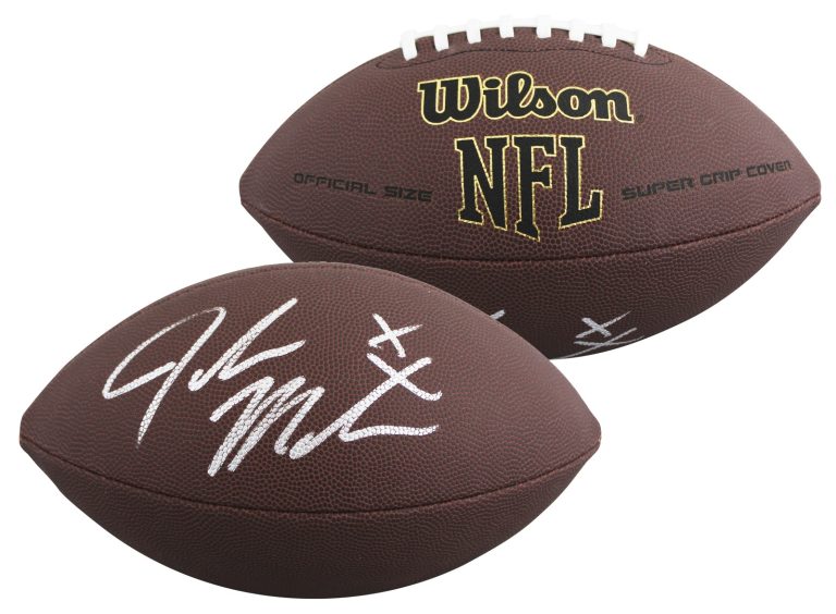 Oklahoma John Mateer Authentic Signed Wilson Super Grip Football BAS Witnessed
