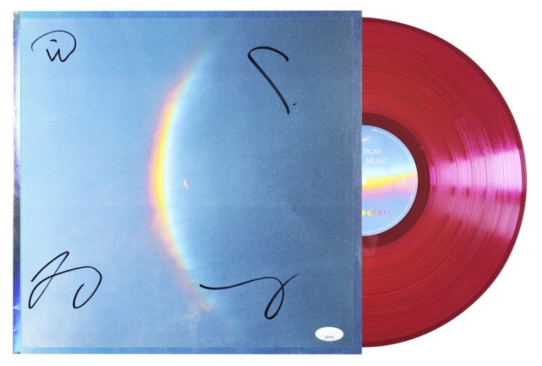 Coldplay Martin, Berryman +2 Signed Moon Music Album Flat w/ Album JSA #CB59756