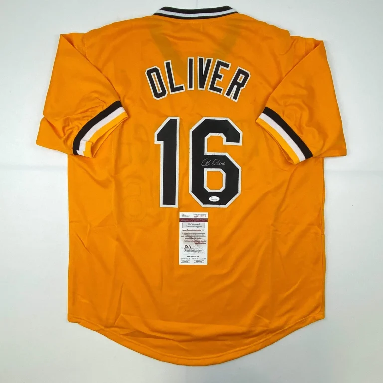 Autographed/Signed AL OLIVER Pittsburgh Yellow Jersey JSA COA Auto