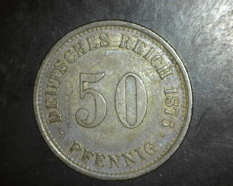 1876 S Germany 50 Pfenning VF