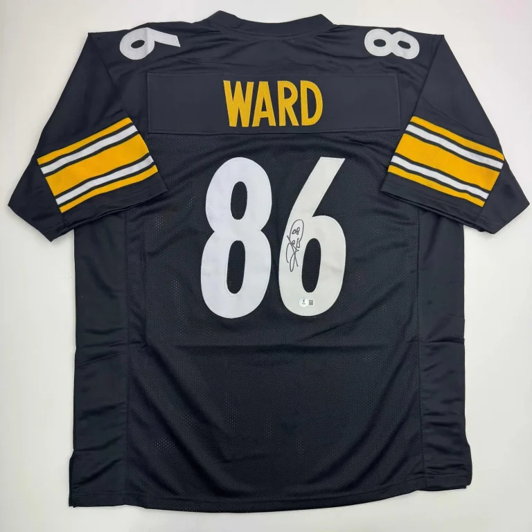 Autographed/Signed HINES WARD Pittsburgh Black Football Jersey JSA COA Auto