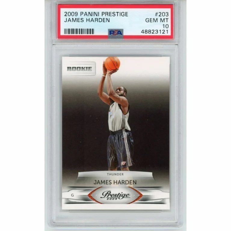 Graded 2009-10 Panini Prestige JAMES HARDEN #203 Rookie Basketball Card PSA 10