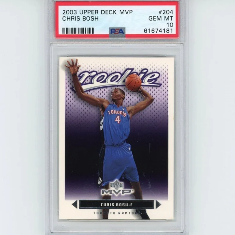 Graded 2003-04 Upper Deck UD MVP Chris Bosh #204 Rookie Basketball Card PSA 10