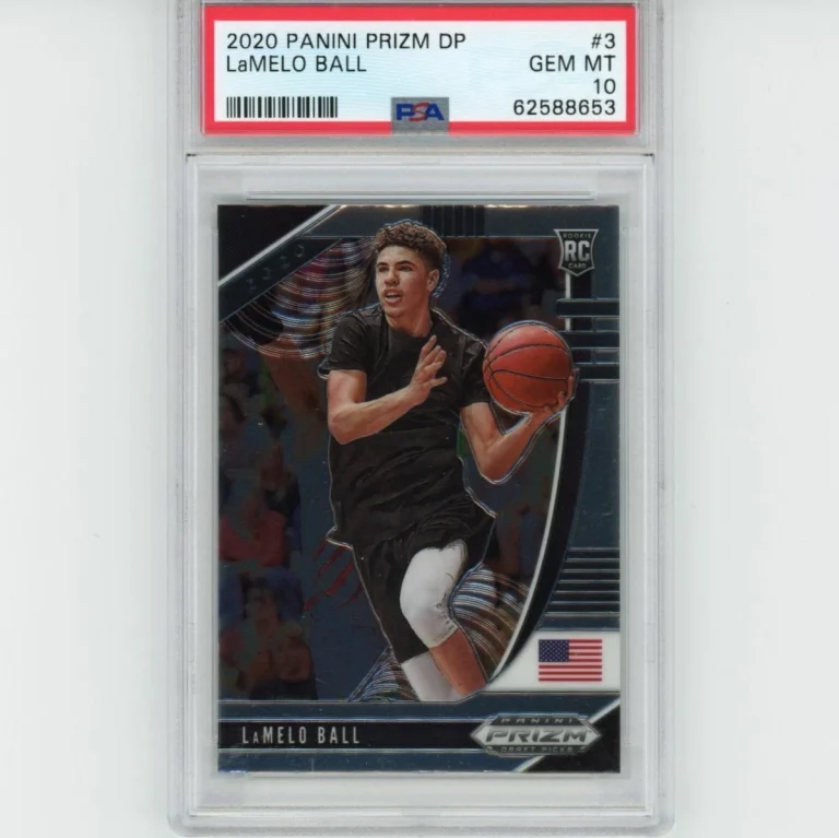 Graded 2020-21 Panini Prizm DP LAMELO BALL #3 Rookie RC Basketball Card PSA 10