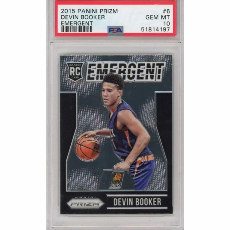 Graded 2015-16 Panini Prizm DEVIN BOOKER #6 Emergent Rookie Card PSA 10 Mint