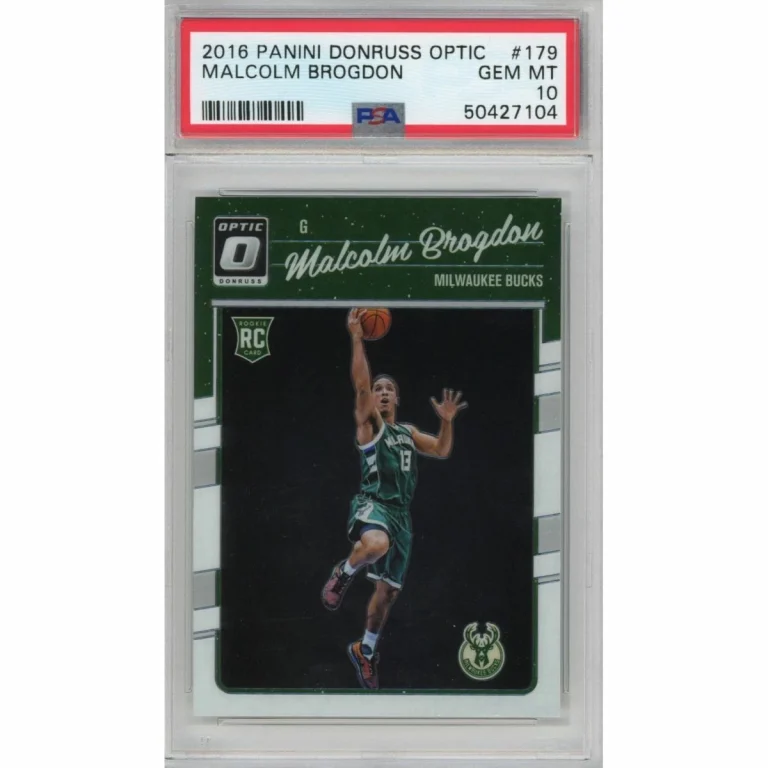 Graded 2016-17 Panini Donruss Optic MALCOLM BROGDON #179 Rookie RC Card PSA 10