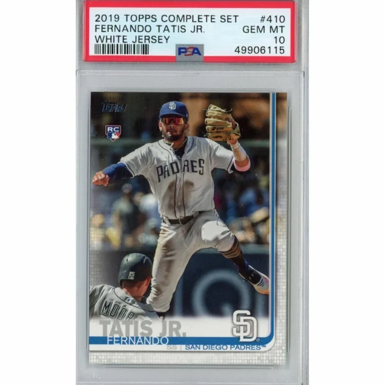 Graded 2019 Topps Complete Set FERNANDO TATIS JR. #410 Rookie RC Card PSA 10