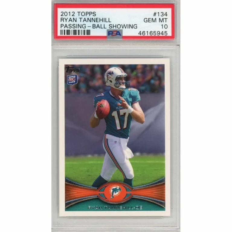 Graded 2012 Topps RYAN TANNEHILL #134 Passing Rookie RC Football Card PSA 10