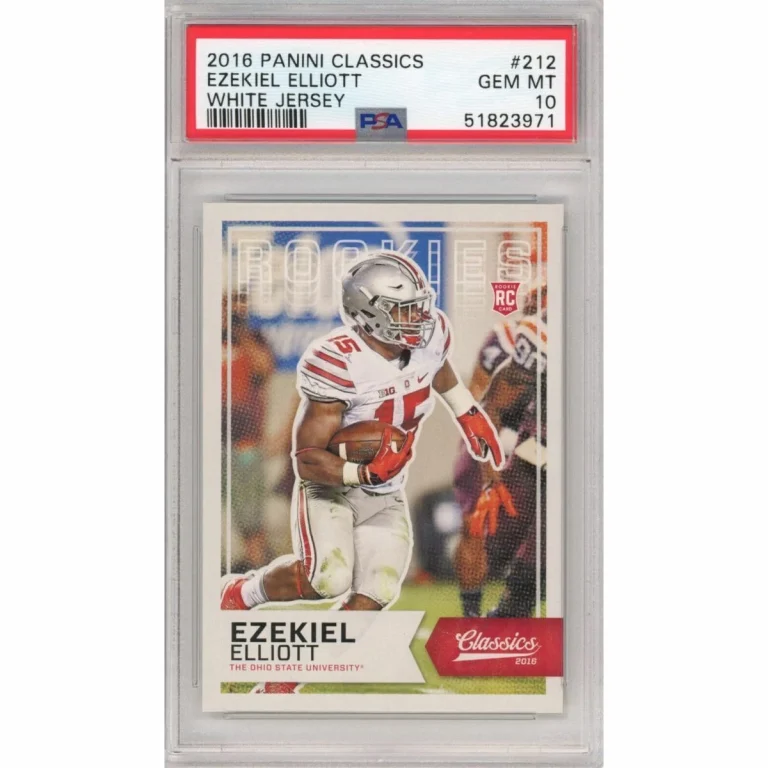 Graded 2016 Panini Classics EZEKIEL ELLIOTT #212 Rookie RC Football Card PSA 10