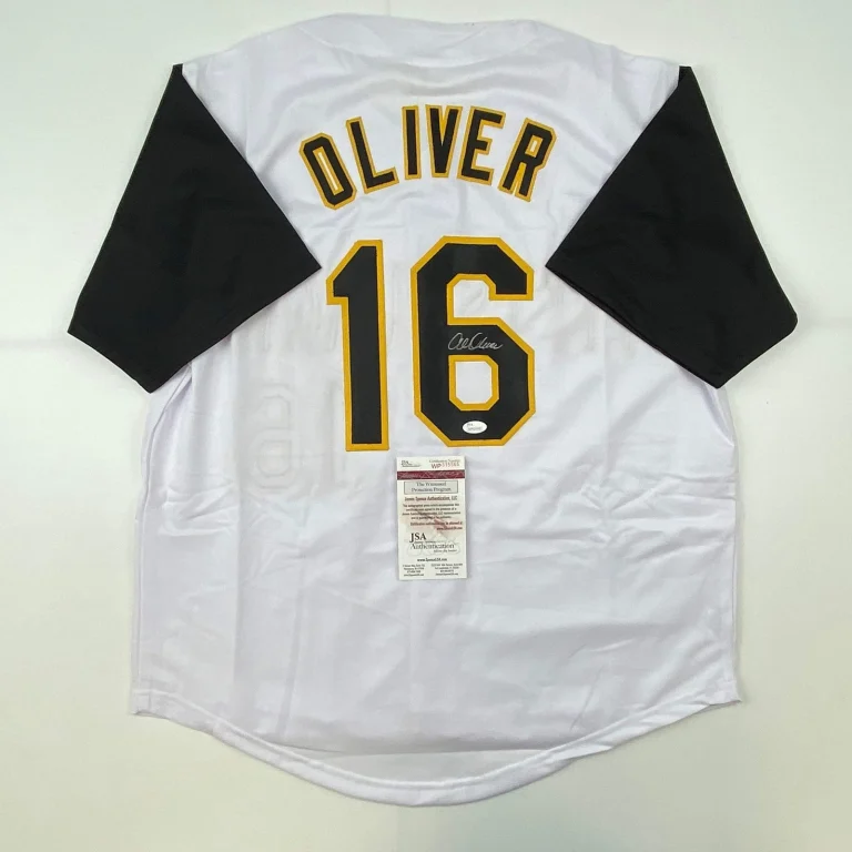Autographed/Signed Al Oliver Pittsburgh Pirates White Baseball Jersey JSA COA