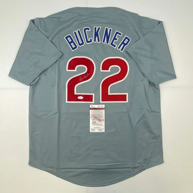 Autographed/Signed Bill Buckner Chicago Grey Baseball Jersey JSA COA Auto
