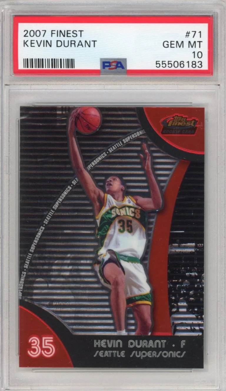 Graded 2007-08 Topps Finest Kevin Durant #71 Rookie RC Basketball Card PSA 10