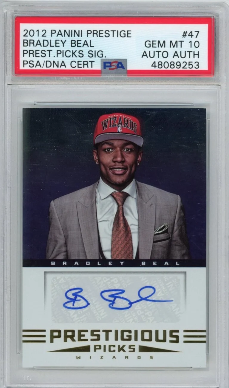 Graded 2012-13 Panini Prestige Bradley Beal #47 Auto Rookie RC Card PSA 10 Mint