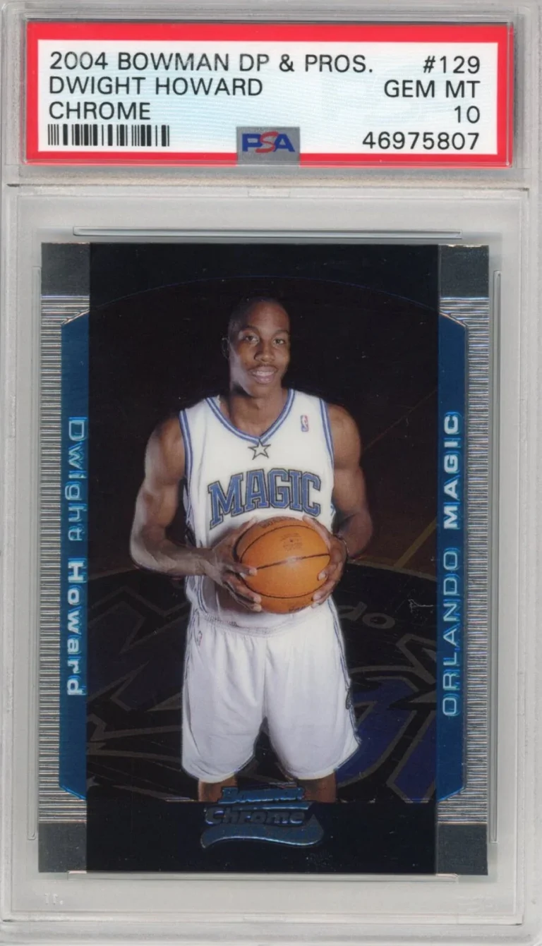 Graded 2004-05 Bowman Chrome DP Dwight Howard #129 Rookie RC Card PSA 10 Mint