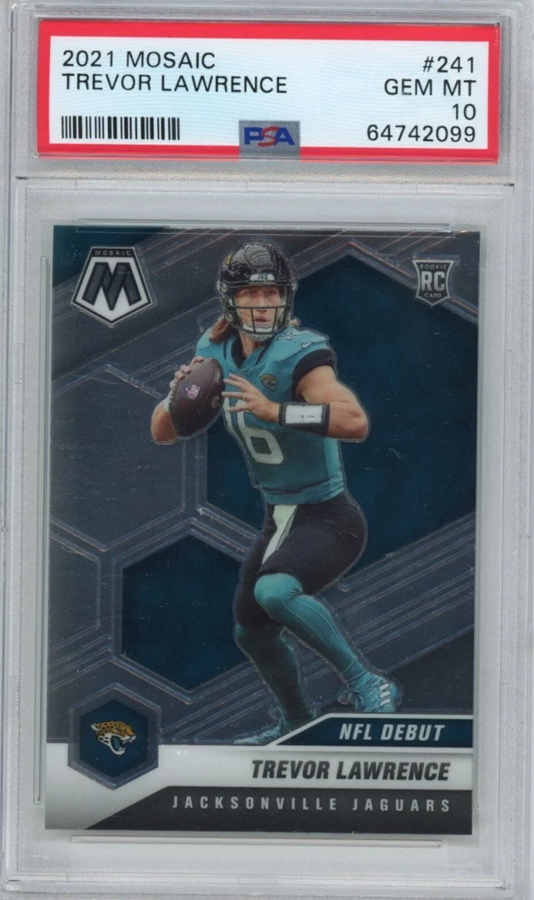 Graded 2021 Panini Mosaic Trevor Lawrence #241 Rookie RC Football Card PSA 10