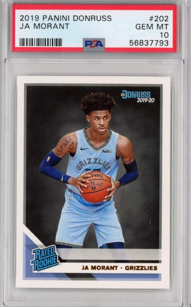 Graded 2019-20 Panini Donruss Ja Morant #202 Rated Rookie RC Card PSA 10 Mint