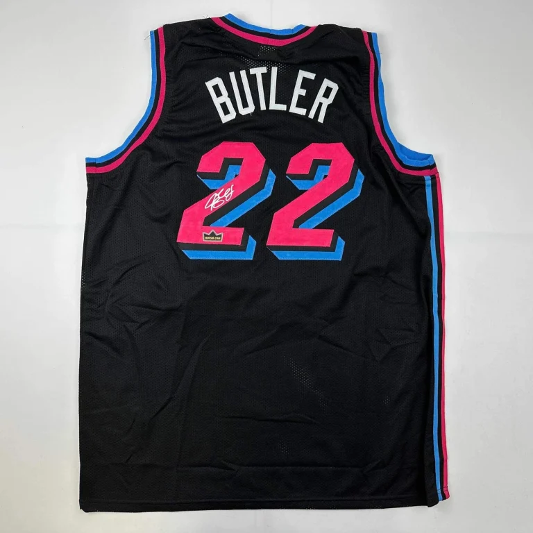 Facsimile Autographed Jimmy Butler Miami Black Vice City Reprint Auto Jersey XL