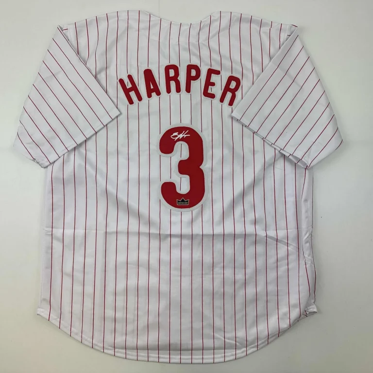 Facsimile Autographed Bryce Harper Philadelphia Pinstripe Reprint Auto Jersey XL