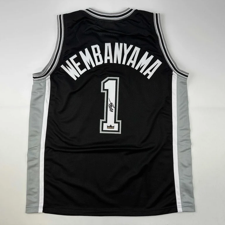 Facsimile Autographed Victor Wembanyama San Antonio Black Reprint Jersey Size XL