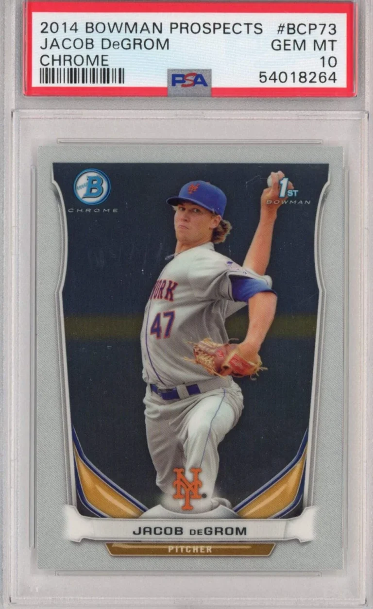 Graded 2014 Bowman Chrome Prospects Jacob DeGrom #BCP73 Rookie RC Baseball Card
