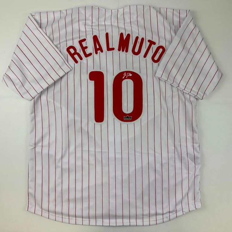 Facsimile Autographed JT J.T. Realmuto Philadelphia Pinstripe Reprint Jersey XL