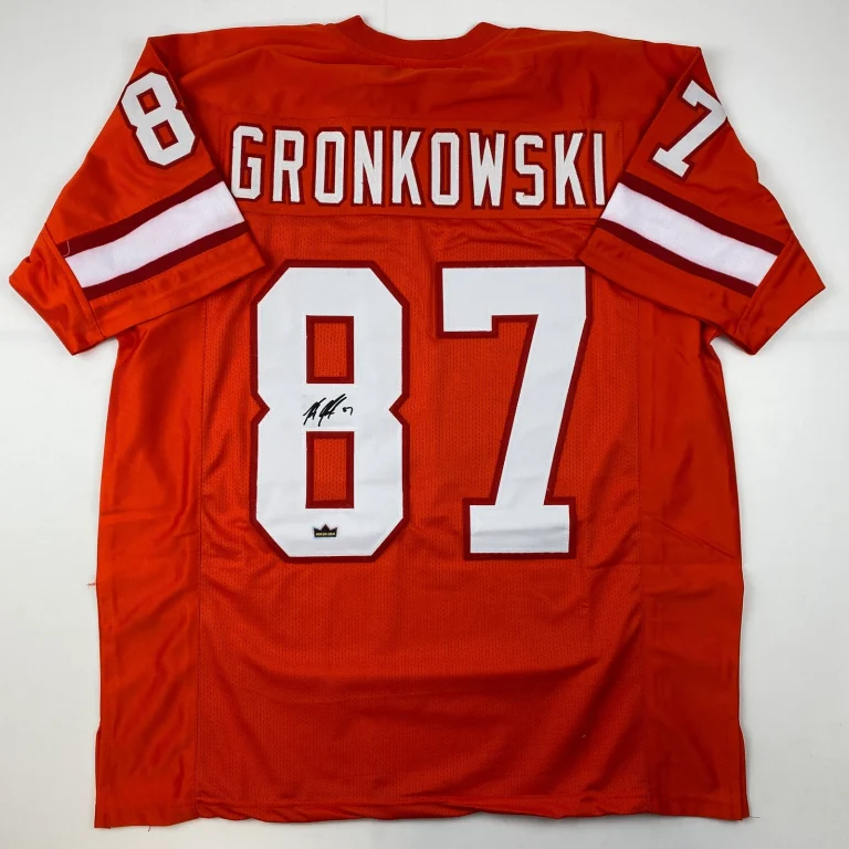 Facsimile Autographed Rob Gronk Gronkowski Tampa Bay Orange Jersey Men's XL