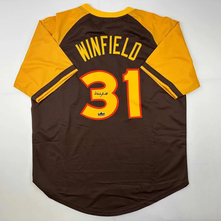 Facsimile Autographed Dave Winfield San Diego Brown Reprint Jersey Size Men's XL