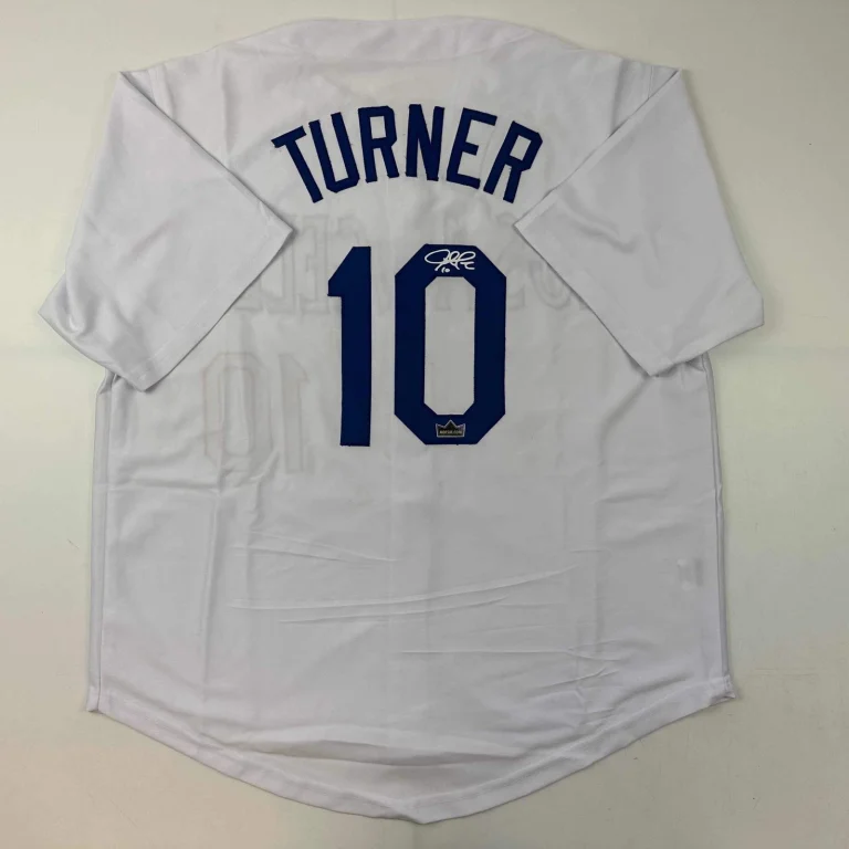 Facsimile Autographed Justin Turner Los Angeles LA White Reprint Jersey Men's XL