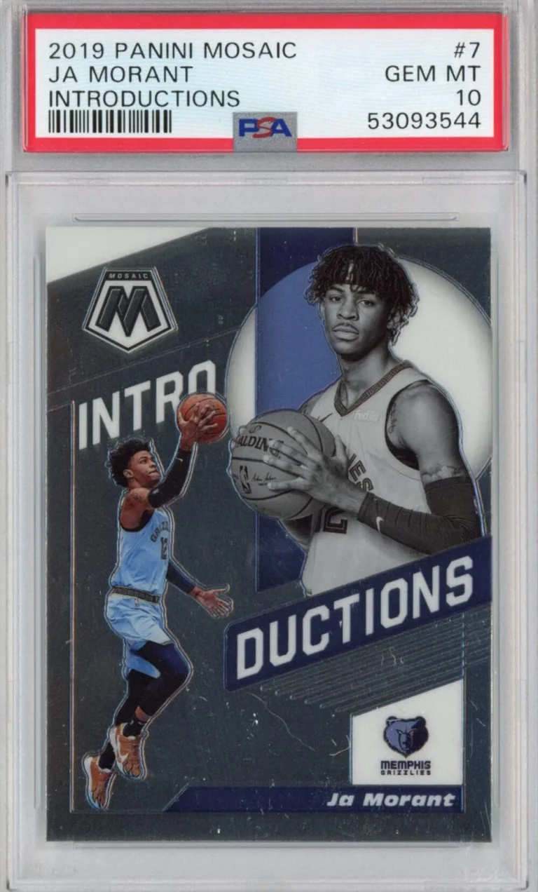 Graded 2019-20 Panini Mosaic Ja Morant #7 Introductions Rookie Card PSA 10 Mint