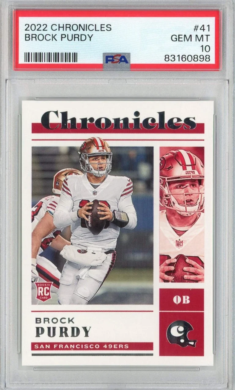 Graded 2022 Panini Chronicles Brock Purdy #41 Rookie RC Football Card PSA 10 Gem