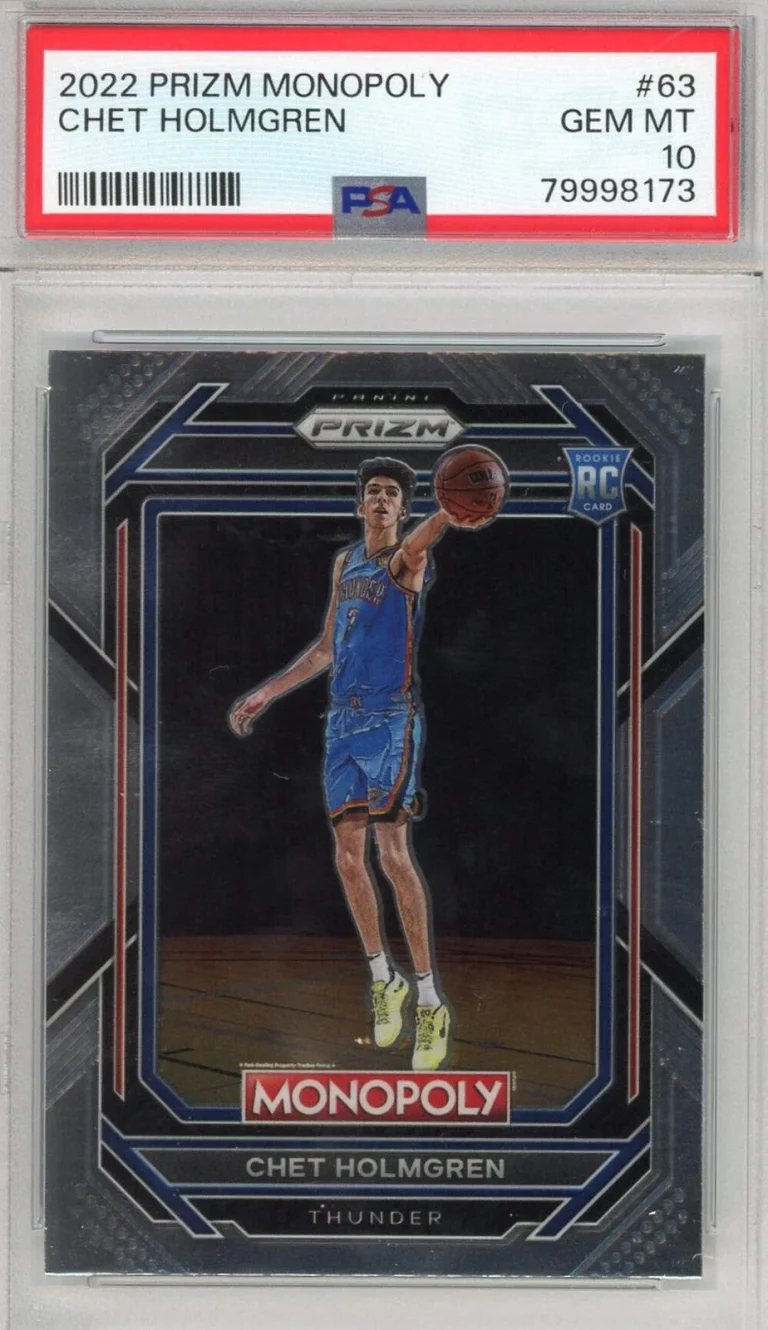 Graded 2022 Prizm Monopoly Chet Holmgren #63 Rookie RC Basketball Card PSA 10