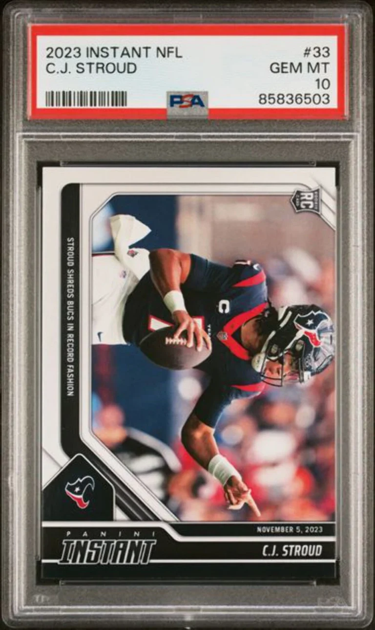 Graded 2023 Panini Instant C.J. Stroud #33 Rookie RC Football Card PSA 10 Gem