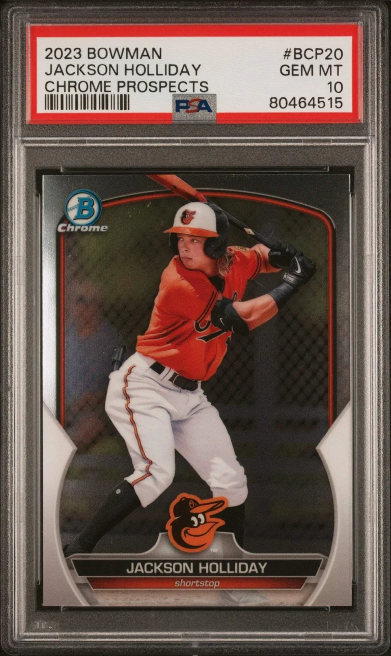 Graded 2023 Bowman Jackson Holliday #BCP20 Chrome Prospects Baseball Card PSA 10