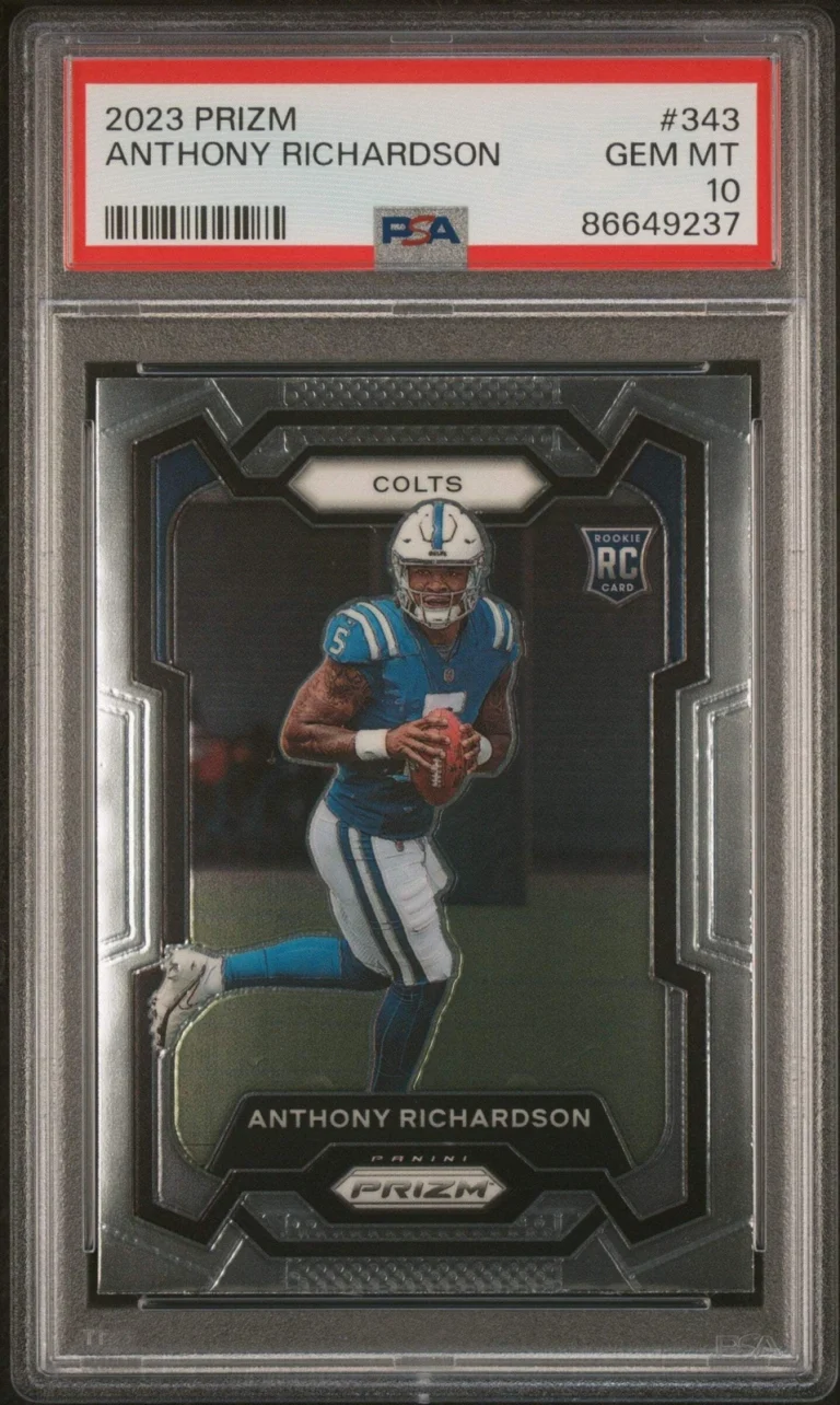 Graded 2023 Panini Prizm Anthony Richardson #343 Rookie RC Football Card PSA 10